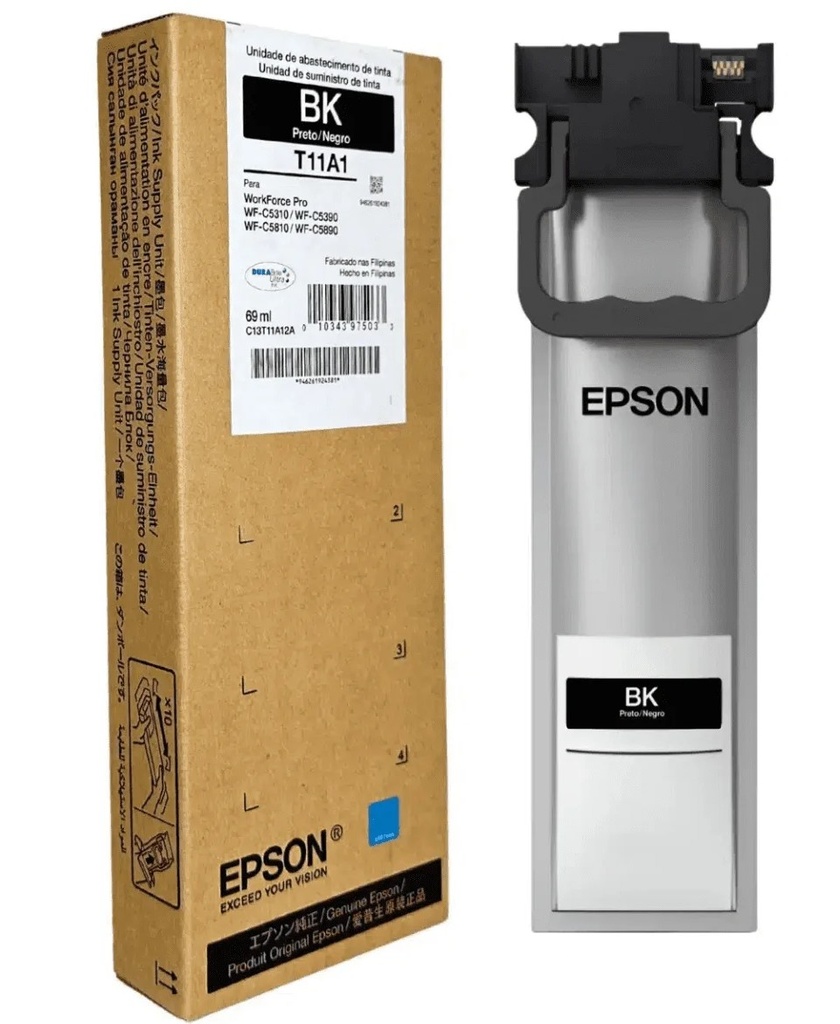 BOLSA DE TINTA NEGRA PARA WF- C5310/C5390/C5810/C5890 69ML (RENDIMIENTO ESTANDAR - 5,000 PAGINAS)