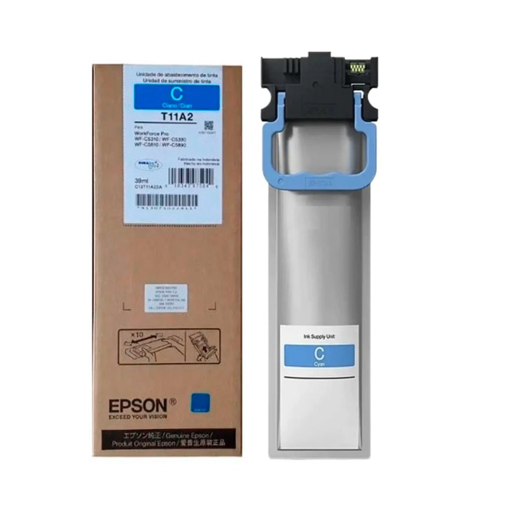 BOLSA DE TINTA CYAN PARA WF- C5310/C5390/C5810/C5890 39ML (RENDIMIENTO ESTANDAR - 5,000 PAGINAS)