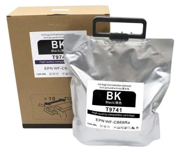 BOLSA DE TINTA NEGRA EPSON PARA WF-C869R 1,520.5ML (ALTO RENDIMIENTO - 86,000 PAGINAS)
