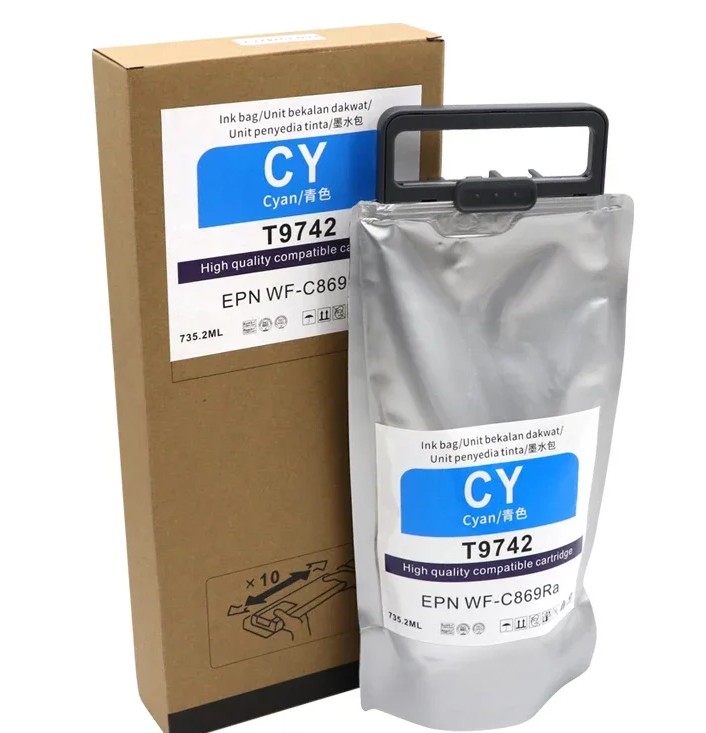 BOLSA DE TINTA CYAN EPSON PARA WF-C869R 735.2ML (ALTO RENDIMIENTO - 84,000 PAGINAS)
