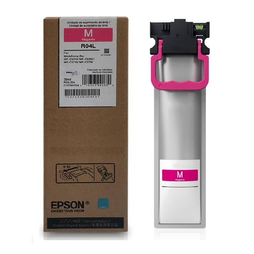 [T941320-AL] Bolsa de Tinta Epson Magenta para WF- C5210, C5290, C5710, C5790 38ML R04L (Rendimiento estándar - 5,000 paginas)